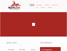 Tablet Screenshot of northlovechristianschool.com